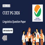 CUET PG 2026 Linguistics Question Paper with Solution Pdf